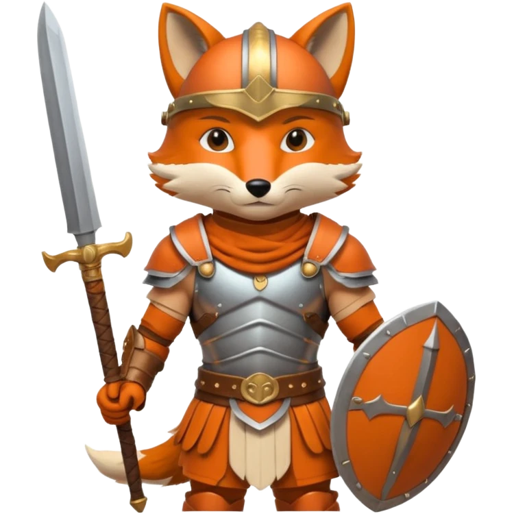 a fox Roman Gladiator emoji