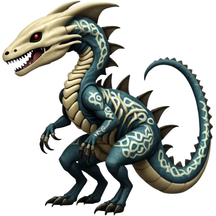  Wickerbeast-Vernid-Venom-Marowak-Salandit-Xenomorph-hybrid-fantasy-creature (full body) with patterns emoji