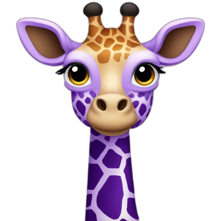 Purple giraffe emoji