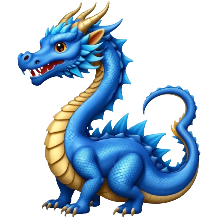 Haz un dragón azul oriental  emoji