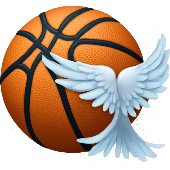 Basketball with wings emoji