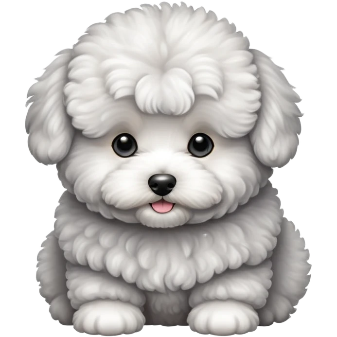 Gray Bichon Frise puppy emoji