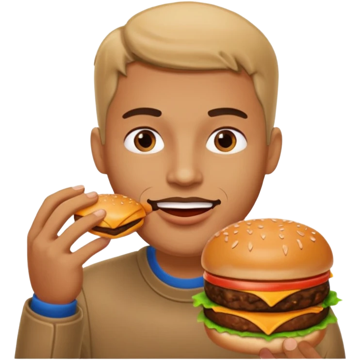 Man burger emoji