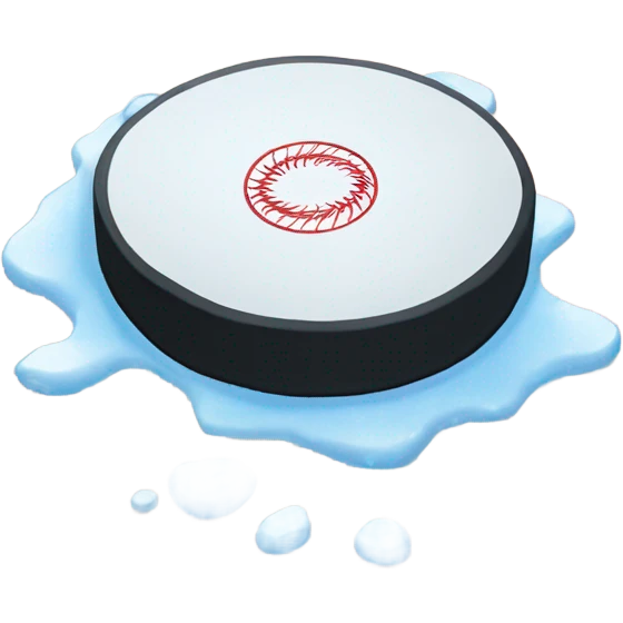 hockey puck on ice emoji