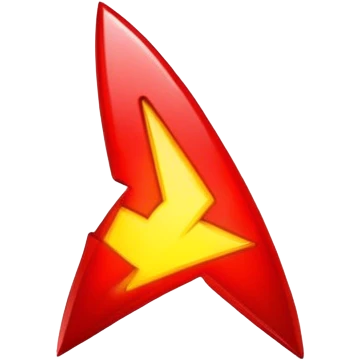 Convierte el emoji del rayo en color rojo emoji