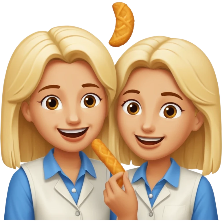 Aurore and Enzo are arguing about mozzarella sticks emoji
