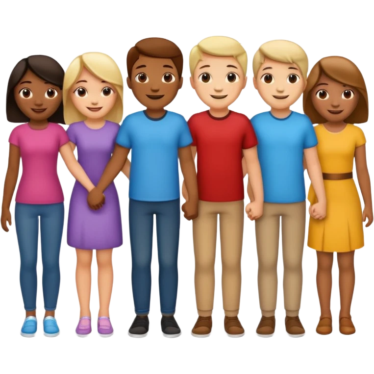 group holding hands emoji