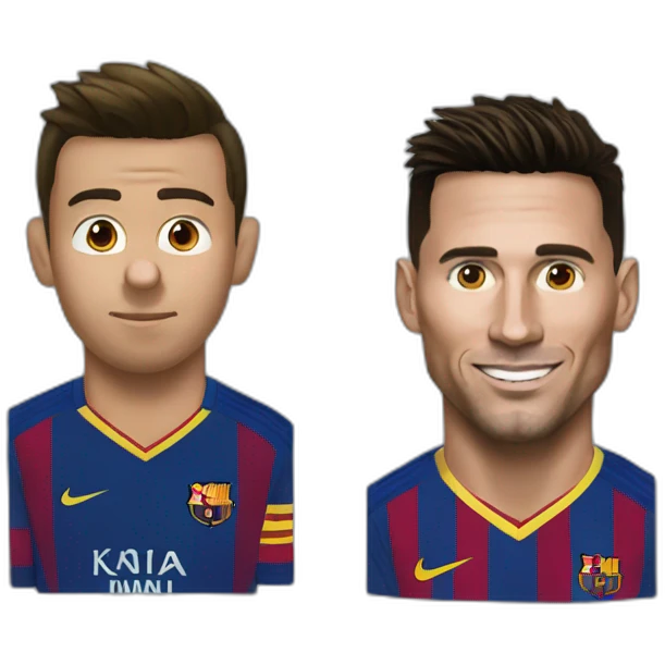 Ronaldo embrasse Messi emoji