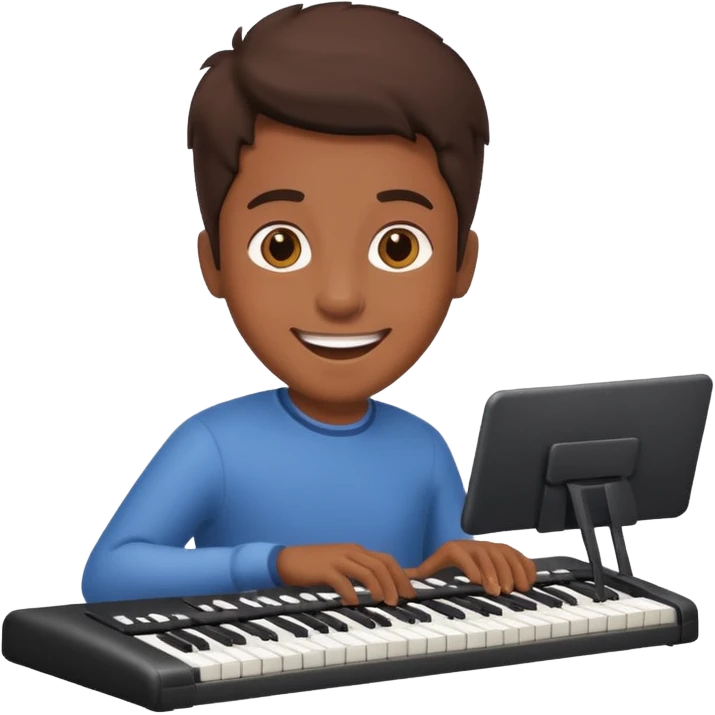 keyboardist at keyboard emoji