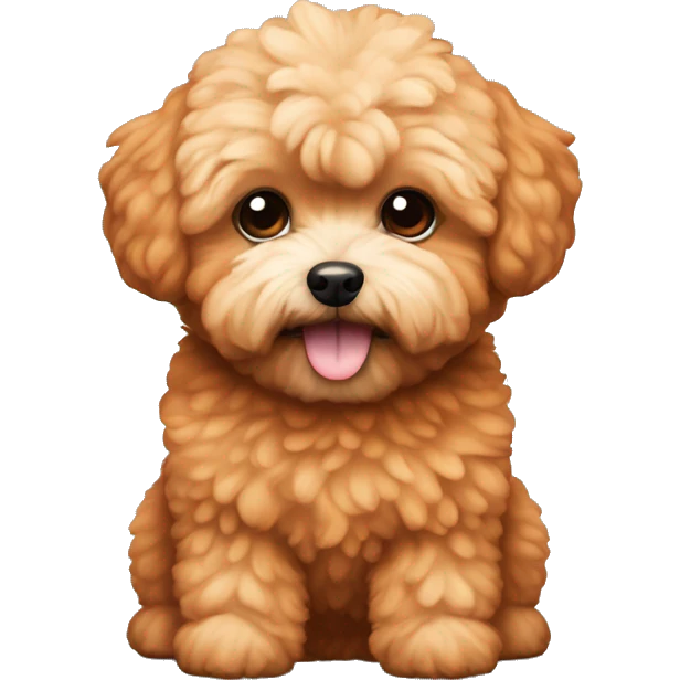 Maltipoo with orange/brown fur emoji