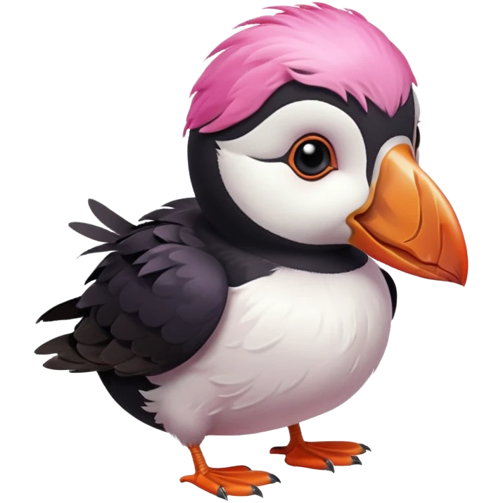 pink puffin wind puff emoji