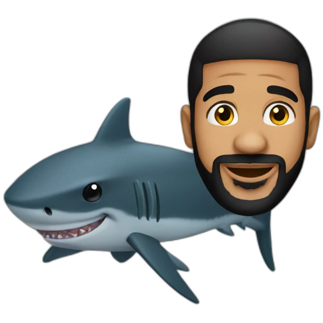 drake as a shark emoji