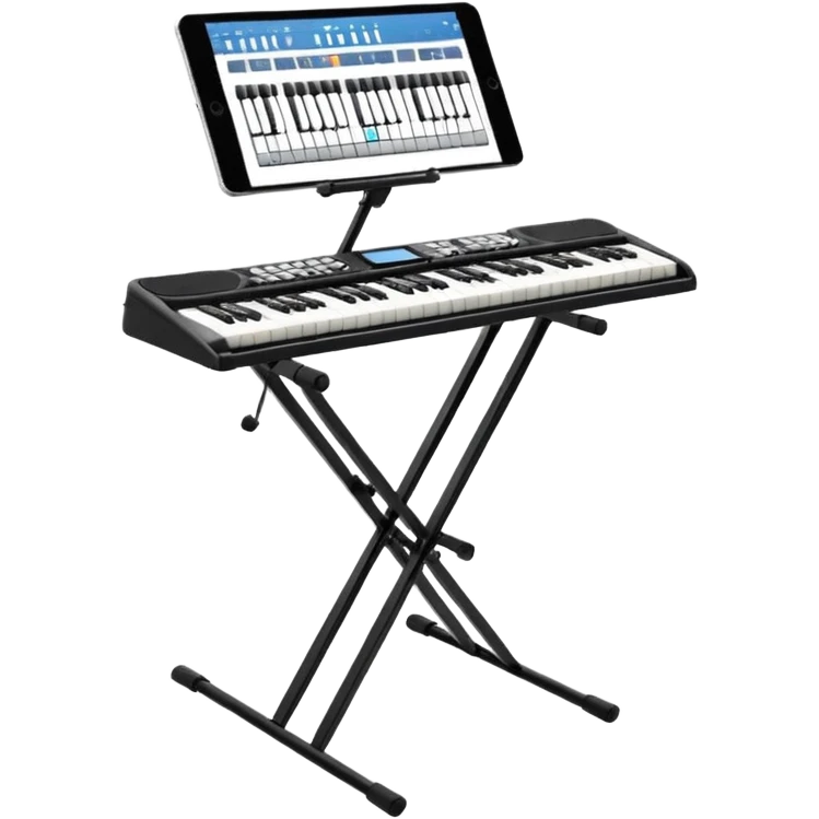 Electric keyboard stand emoji