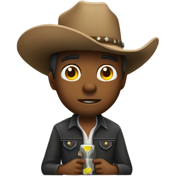 Drunk cowboy emoji