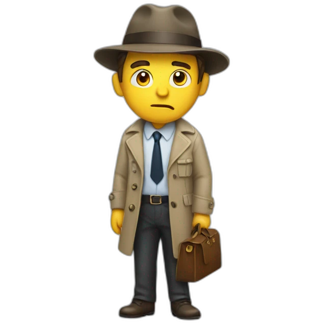 a detective looking for a clue emoji