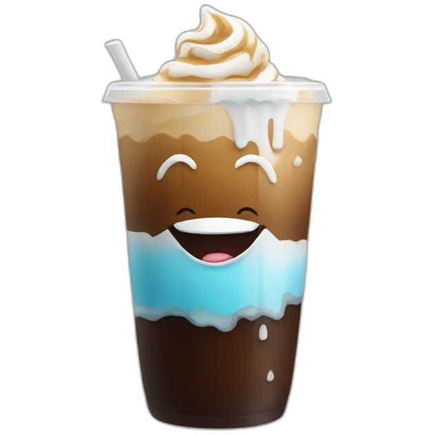 Cold coffee with ice  emoji