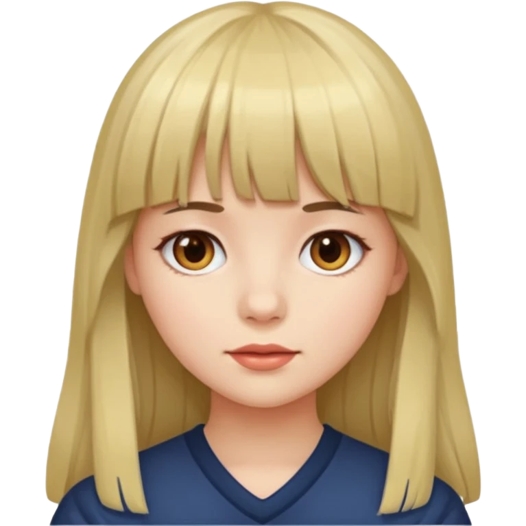 eu quero uma menina de franja e cabelo comprido emoji