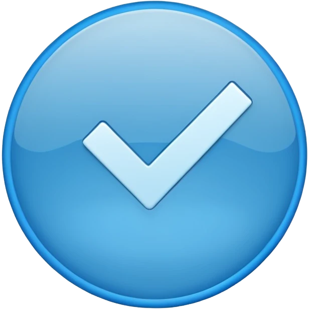 blue check mark emoji