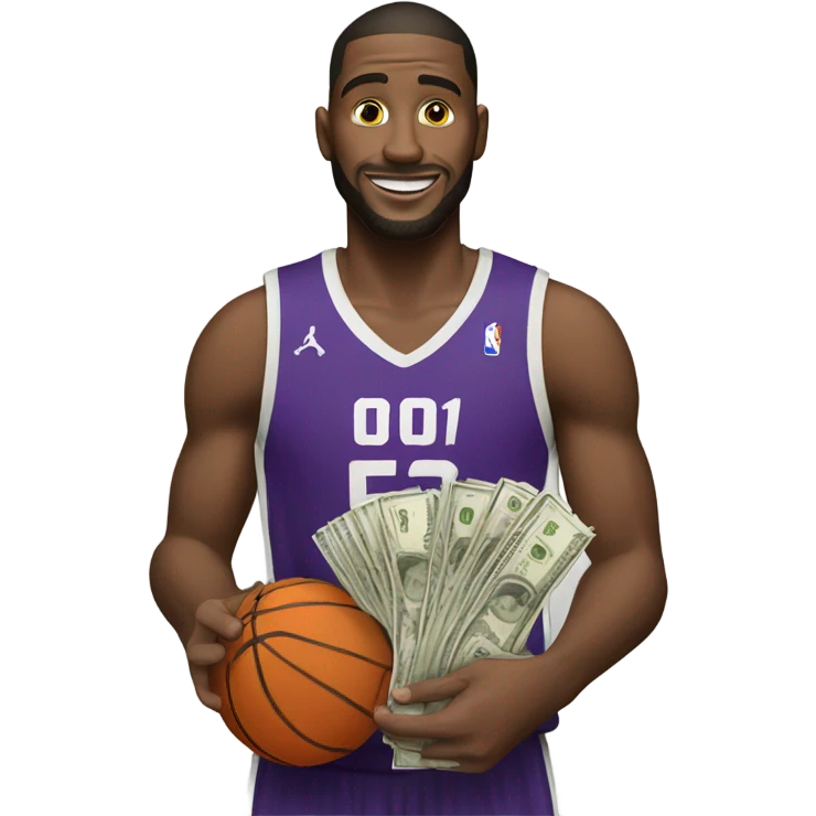 Basketball player with money  emoji