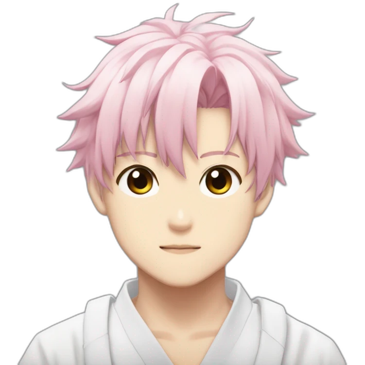 Yuri itadori, jujutsu kaisen, light pink hair emoji