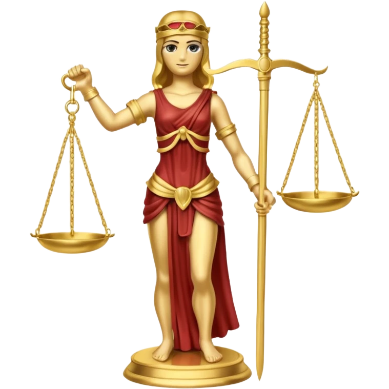 gold Justitia statue emoji