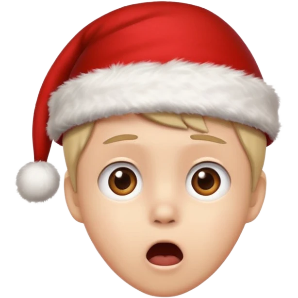  Add a Christmas hat 🎅 to the shocked emoji 😨 to give it a festive touch! emoji