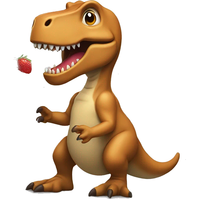 Trex eating a Madeline  emoji