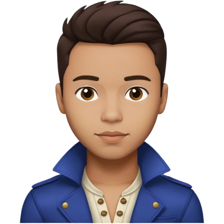 Prince Royce with dark brown hair emoji