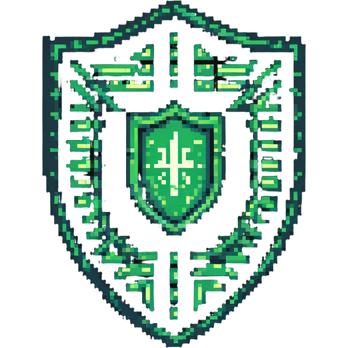 protective shield with binary code pattern and magical energy field emoji