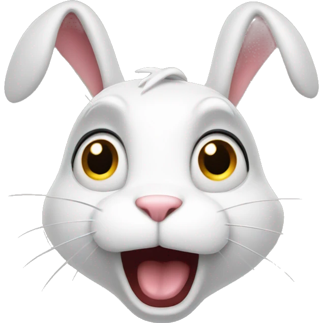 a super shocked bunny emoji