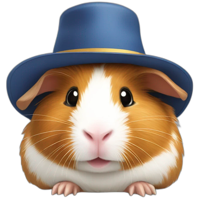 guinea pig with hat emoji