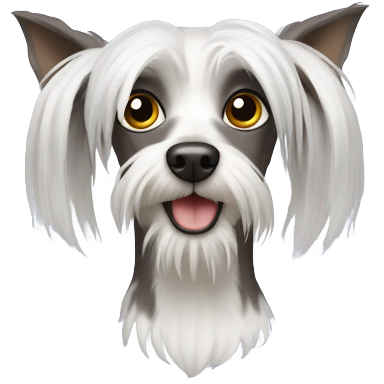 Chinese crested dog with Tshirt  emoji
