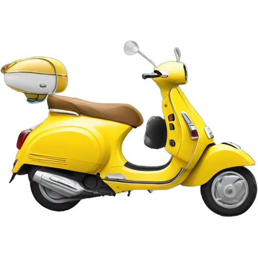 Lemon on a Vespa scooter emoji