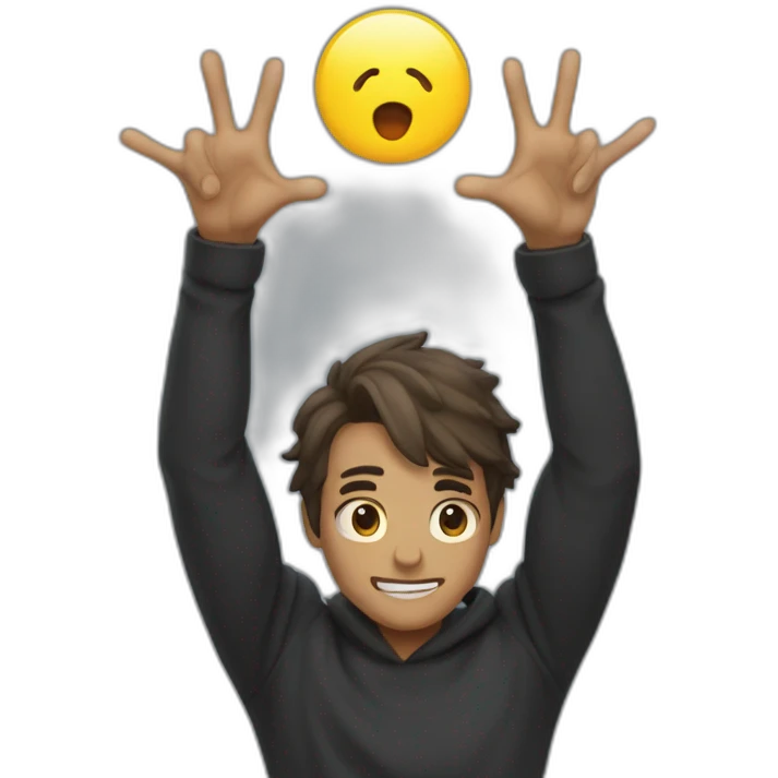 arms in the air summoning something emoji