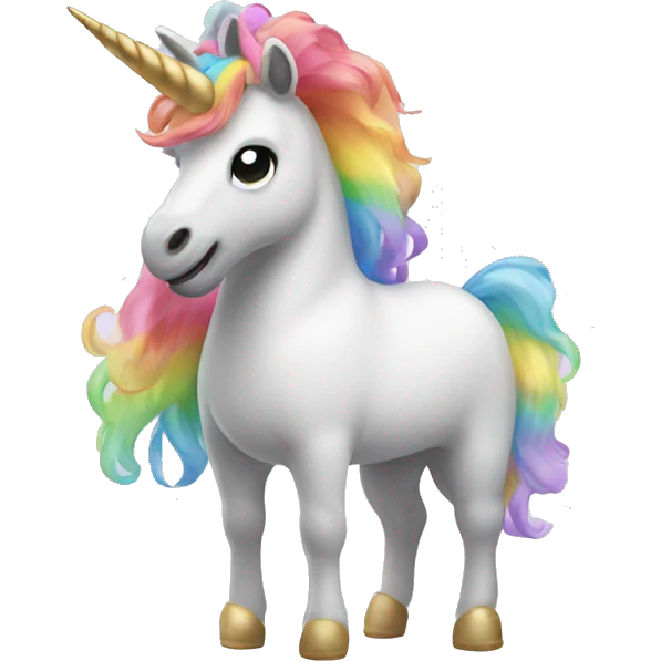 Unicorn with rainbow tutu emoji