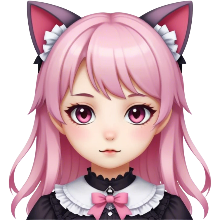 Gorgeous Edgy Kawaii Lolita Gradient Beautiful Anime Emo CatLady emoji