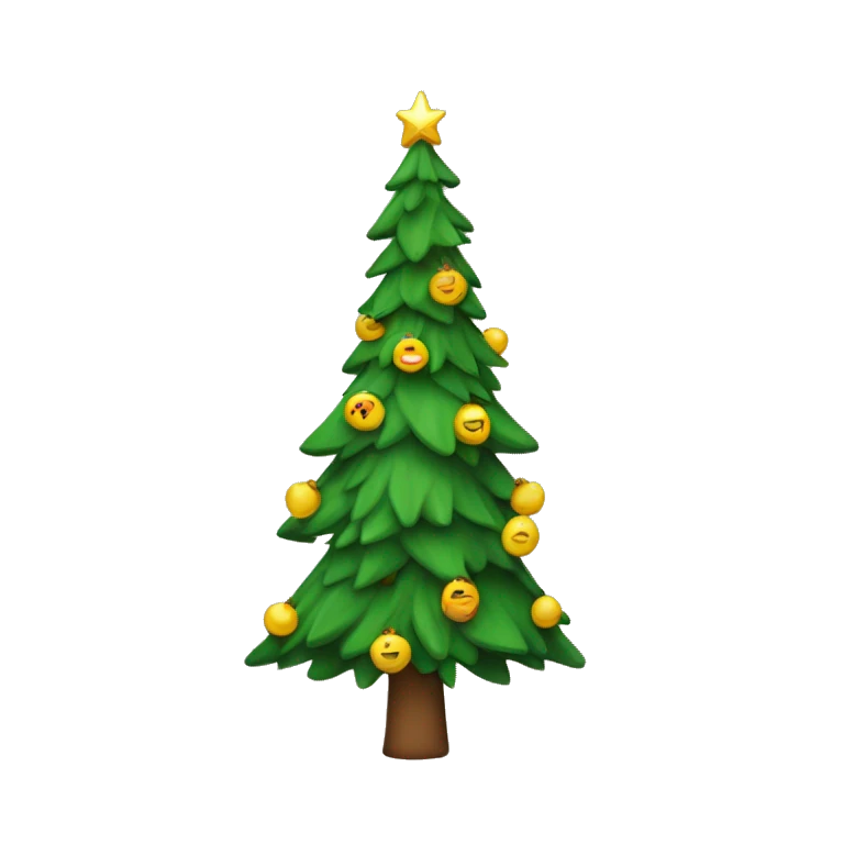 ein tannenbaum mit schleife emoji
