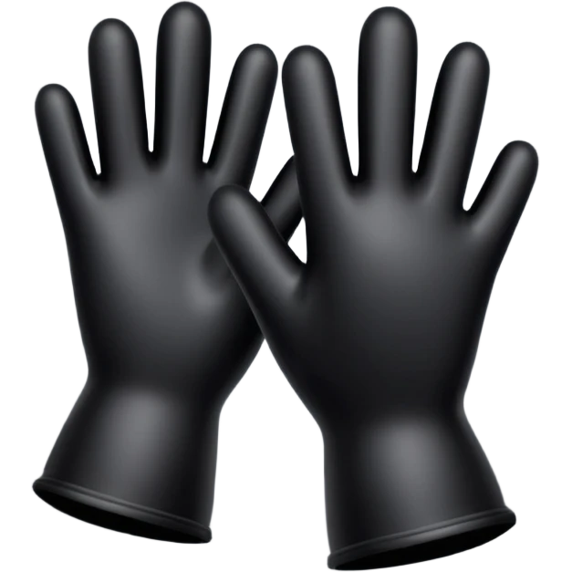 Black rubber gloves  emoji