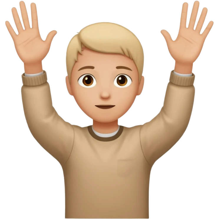 Make a person doing the 67 meme with the words six seven on there hands  emoji