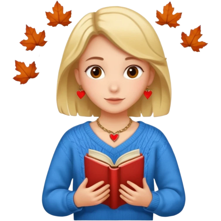 Autumn and books and heart emoji