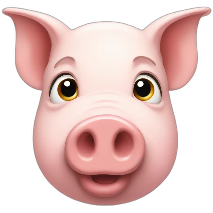 pig looking back emoji