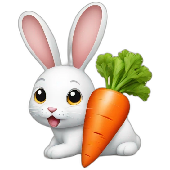 rabbit and carrot emoji