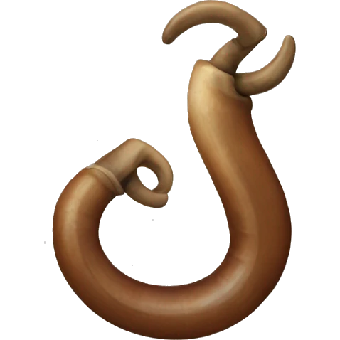 Hooked horns emoji