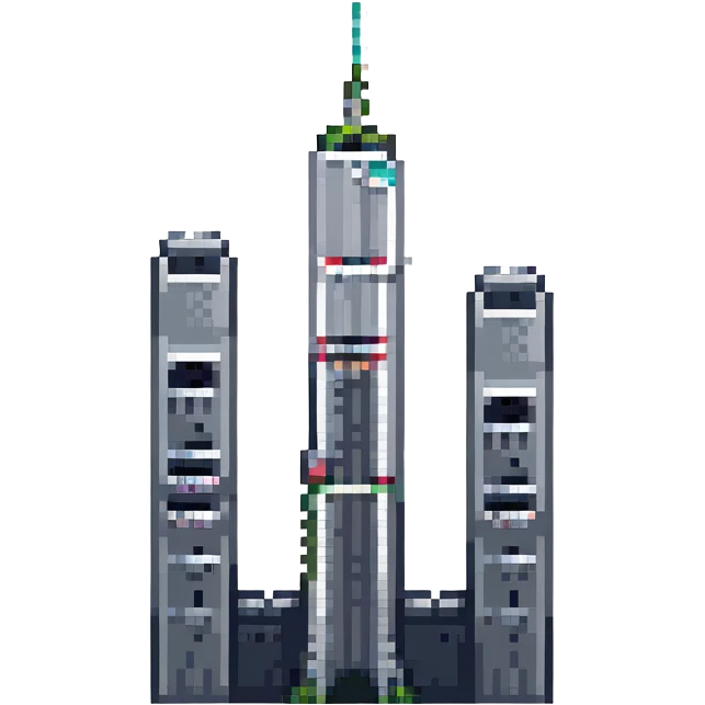 simple and respectful pixel art of the Twin Towers emoji
