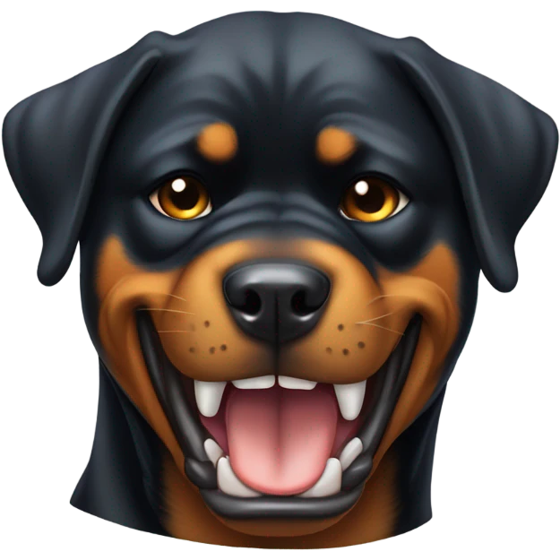 Rotweiler growling emoji