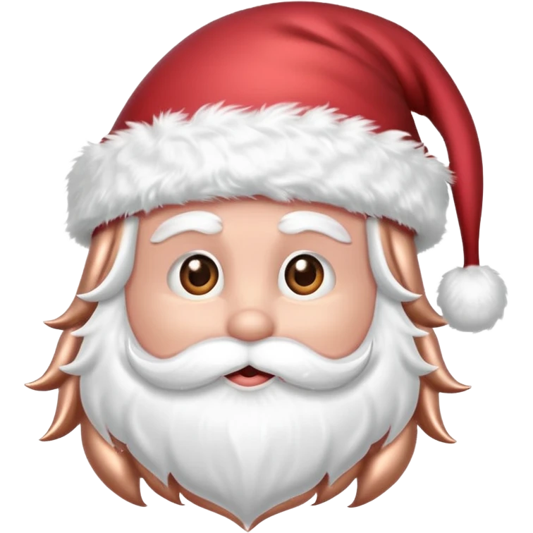 realistic isolated rose gold Santa hat with fluffy white trim emoji