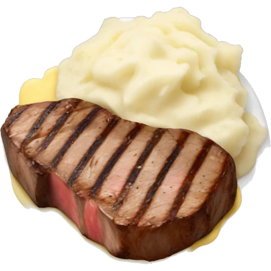 Steak and mashed potatoes  emoji