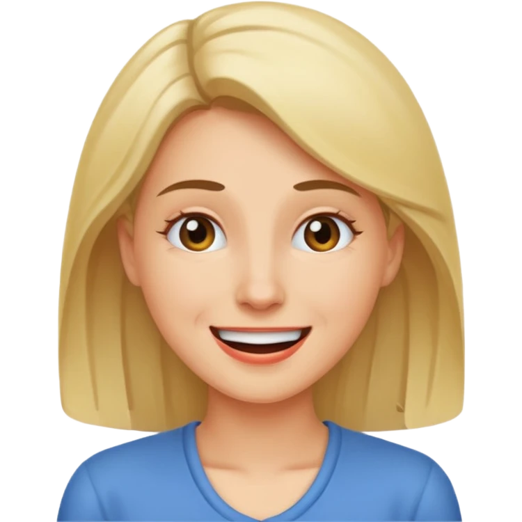 Woman stressed smile  emoji