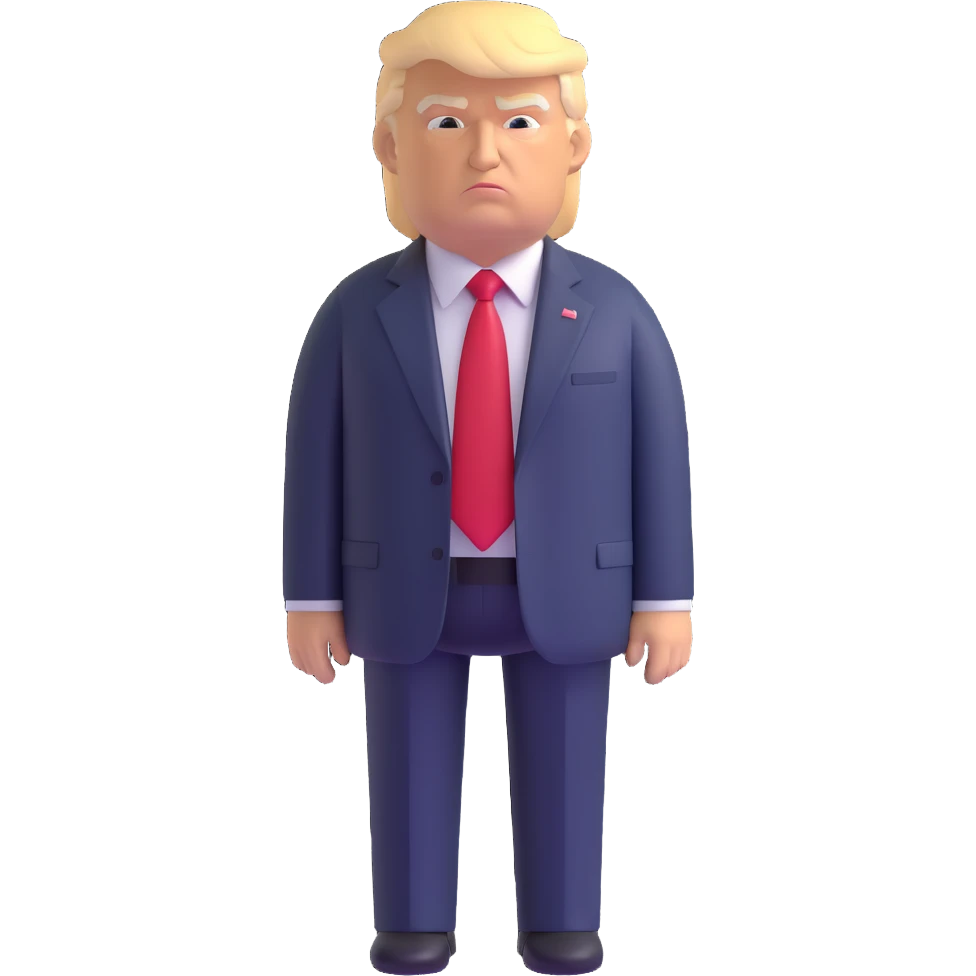 trump with a red tie emoji
