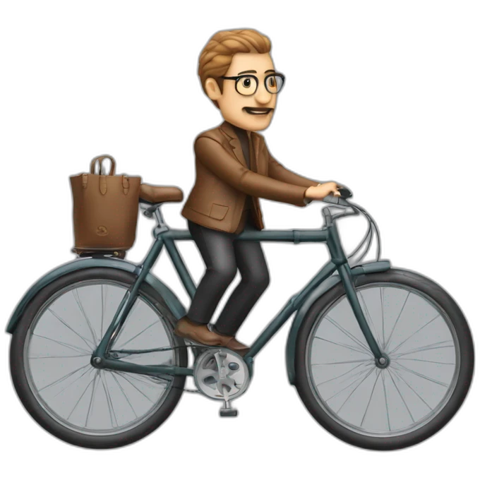 Federico santoni in a mini bycicle emoji